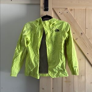 The North Face Neon Yellow Hyvent Rain Coat